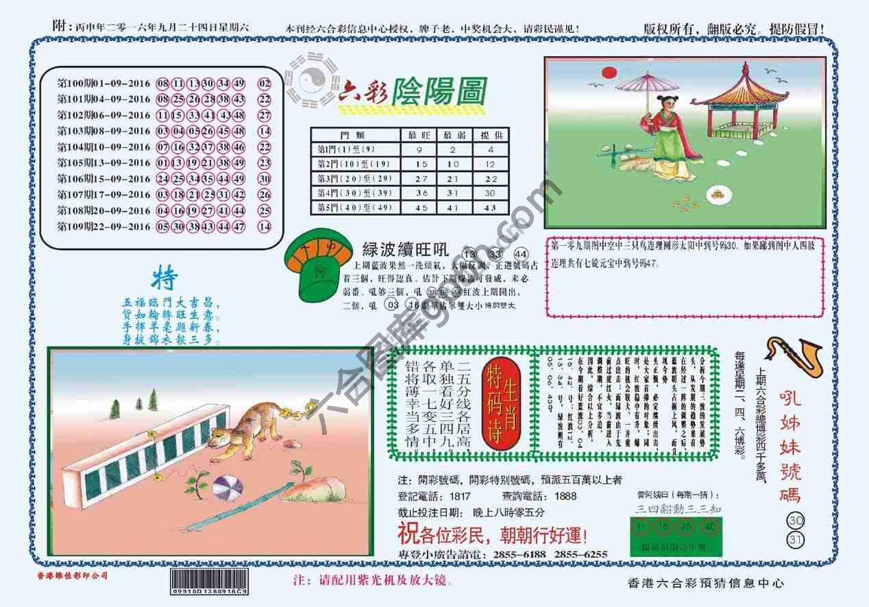 六彩阴阳图