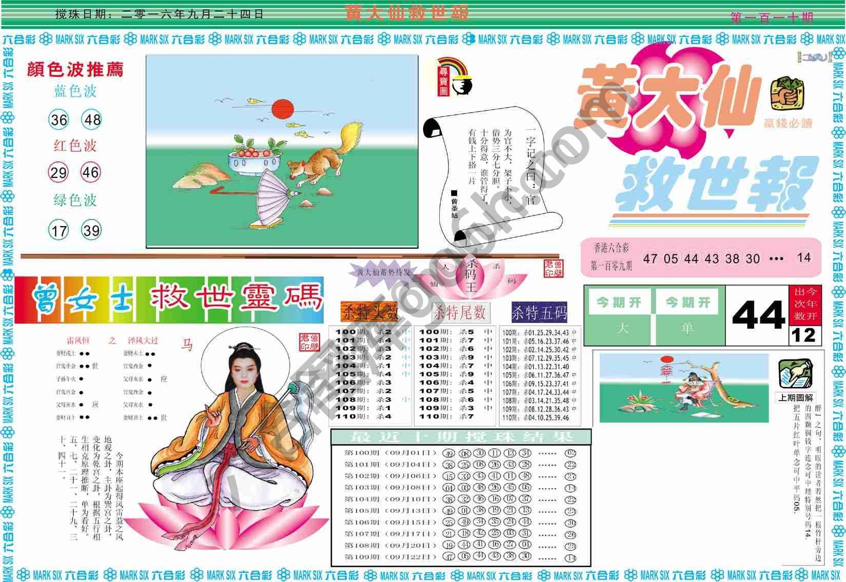 黄大仙救世报
