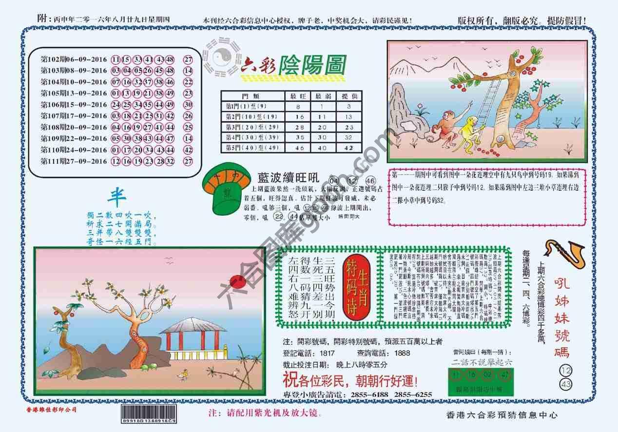 六彩阴阳图
