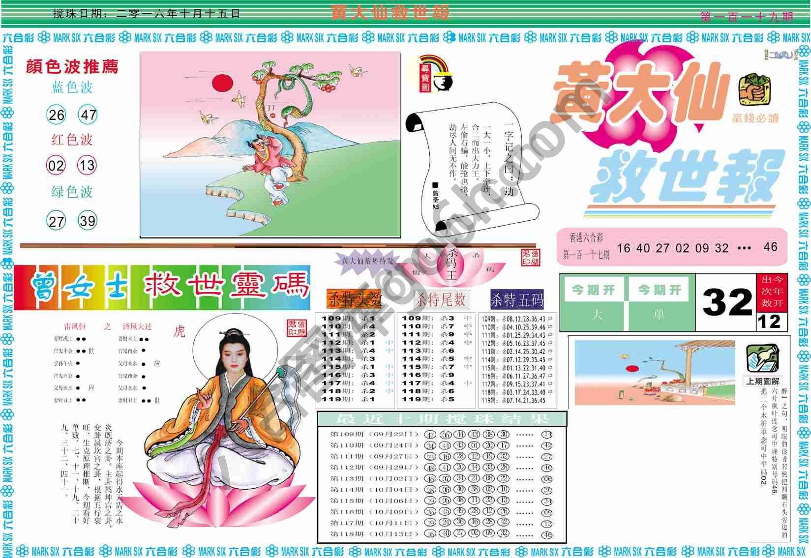 黄大仙救世报
