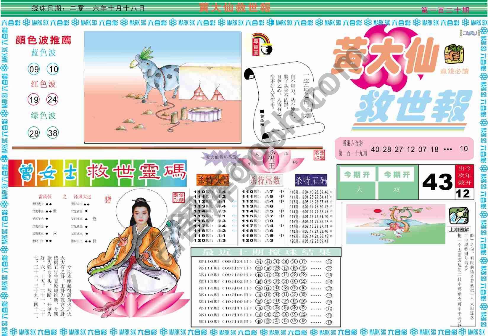 黄大仙救世报