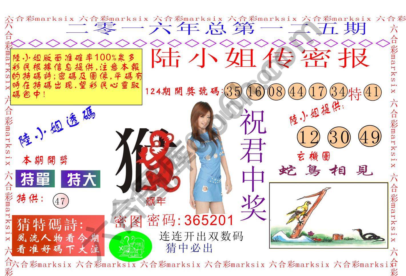 陆小姐传密