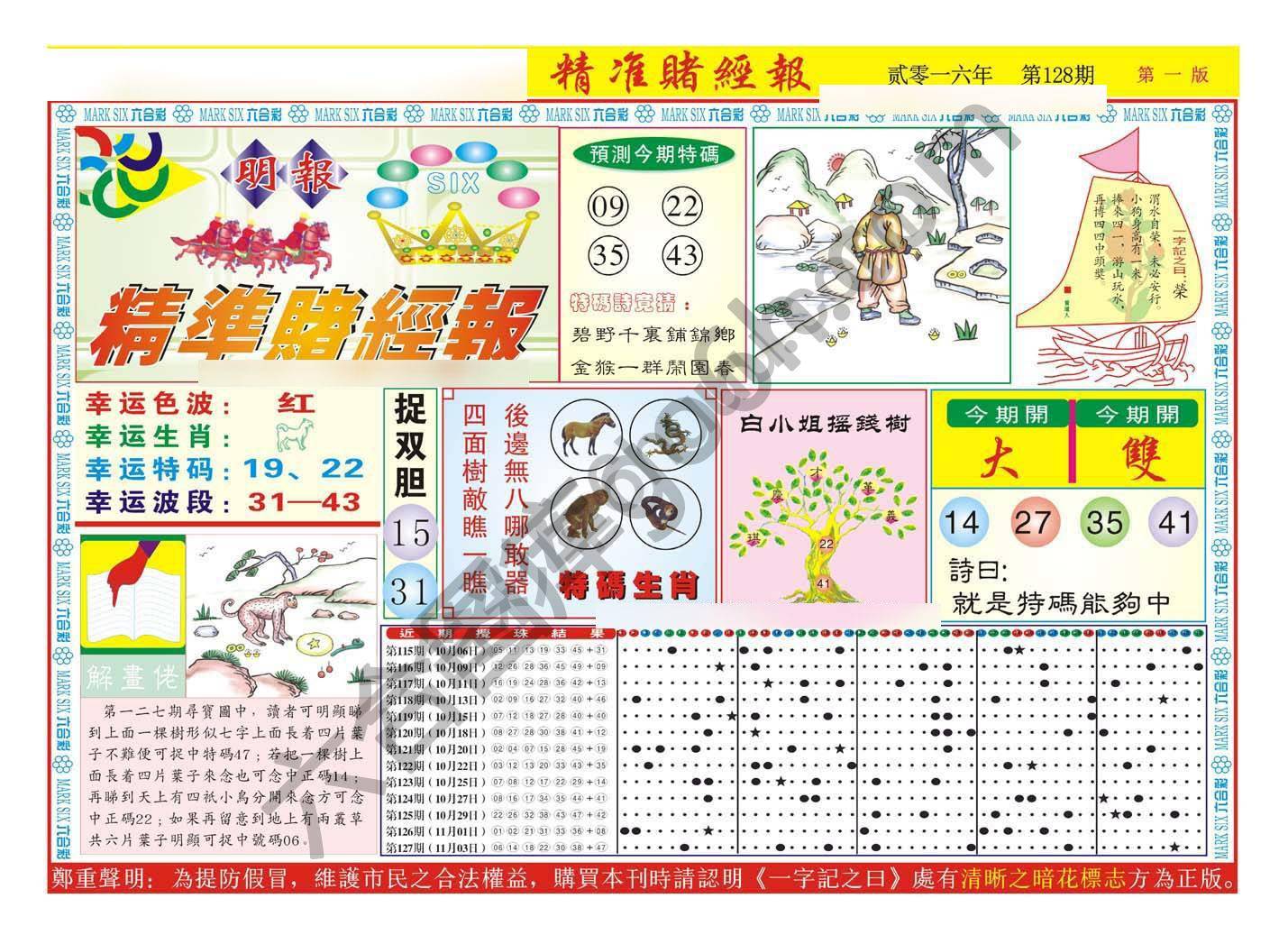 精准赌经报