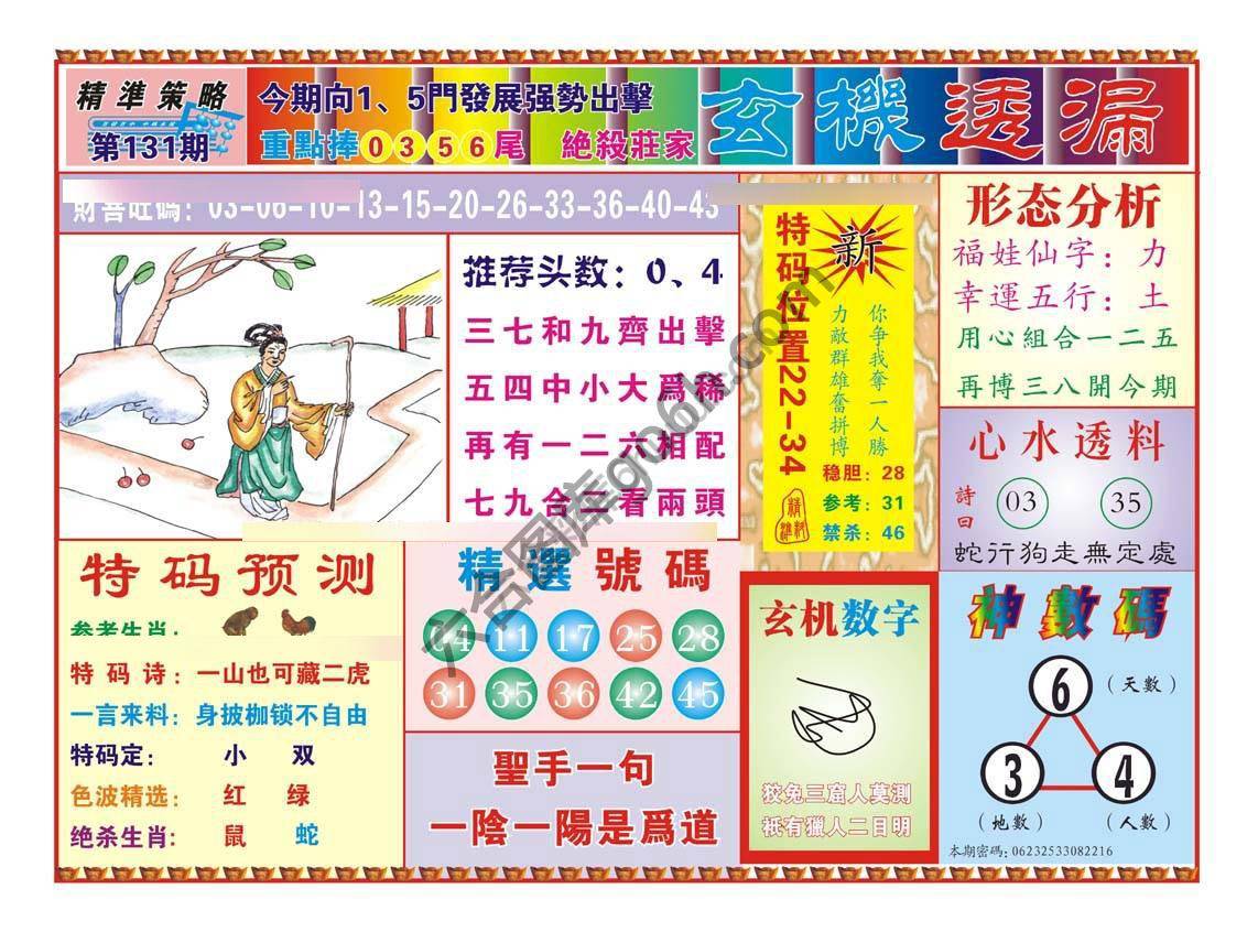 玄机透漏