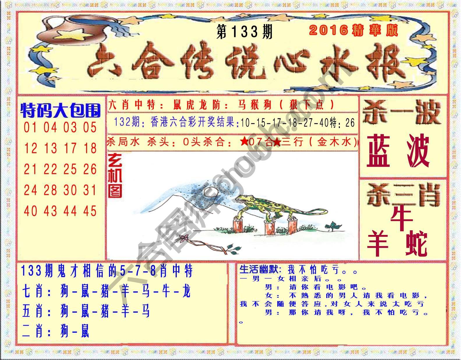 六合传说心水报