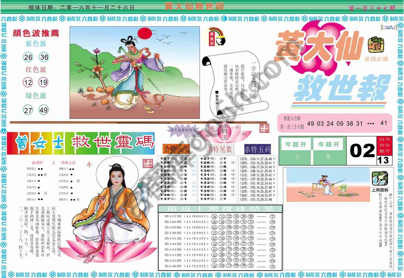 黄大仙救世报