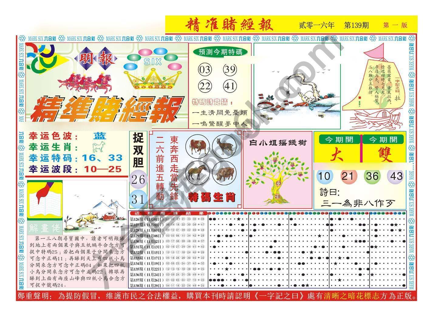 精准赌经报