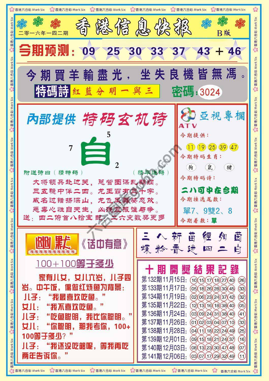 香港信息快报