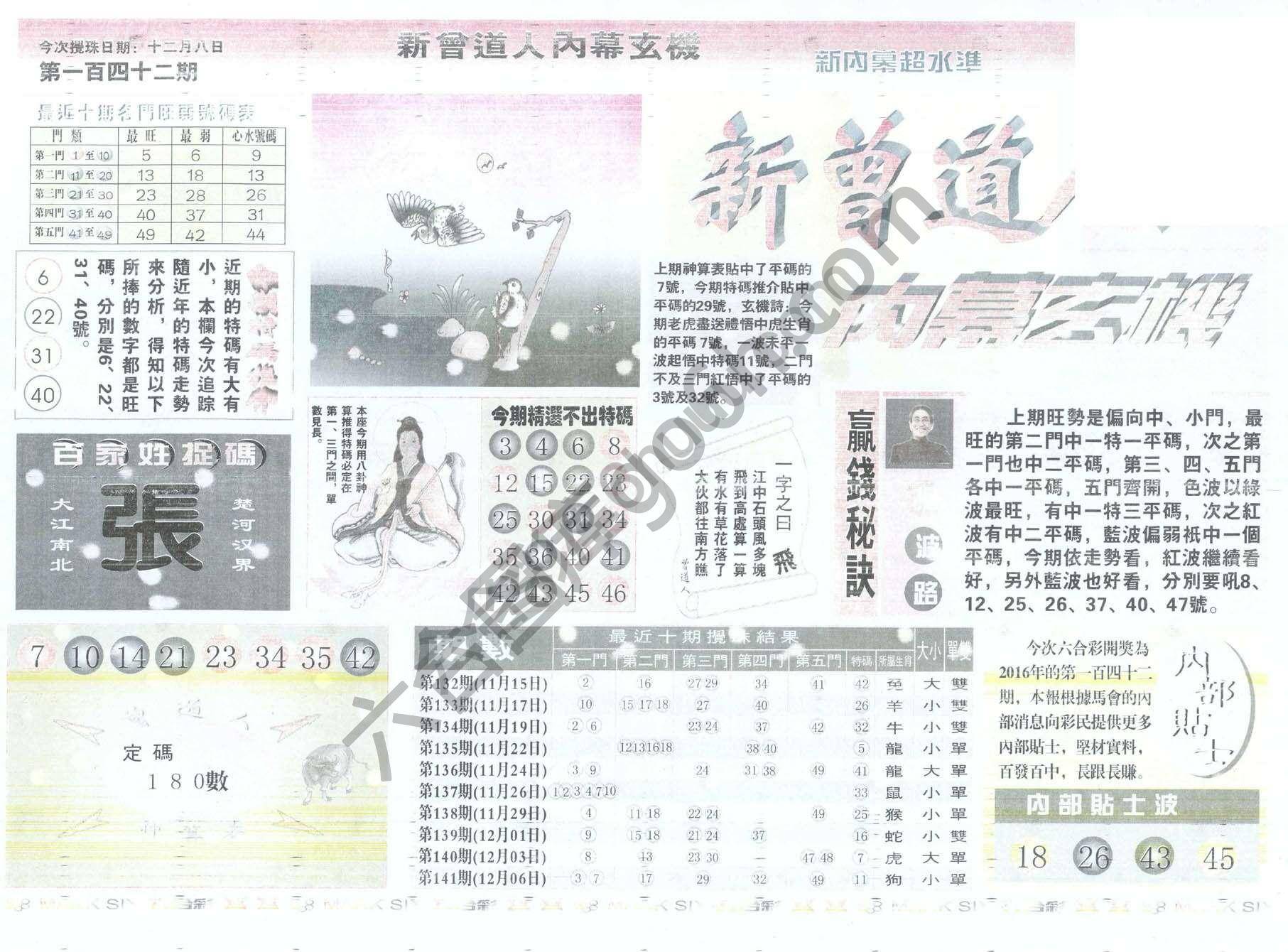 新曾道人内幕玄机