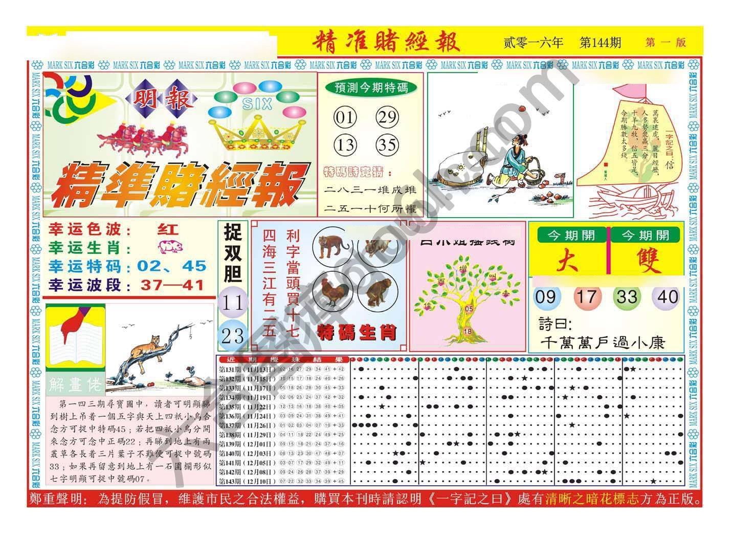 精准赌经报