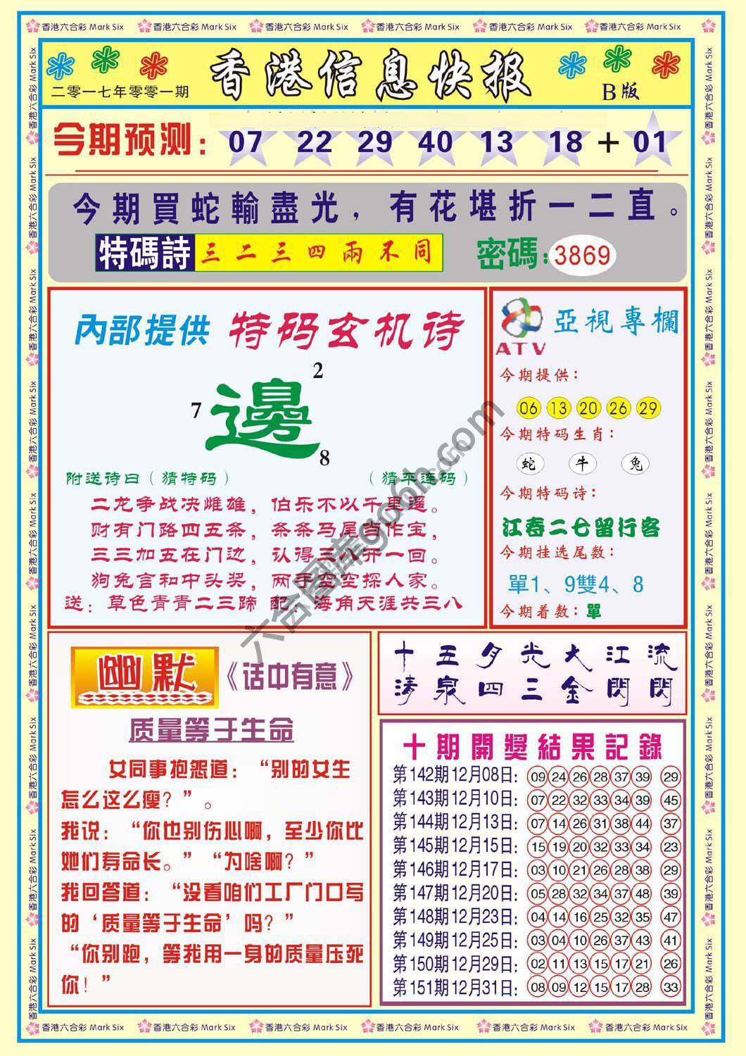 香港信息快报
