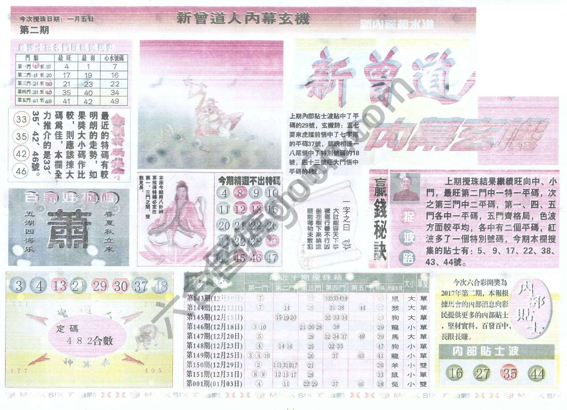 新曾道人内幕玄机