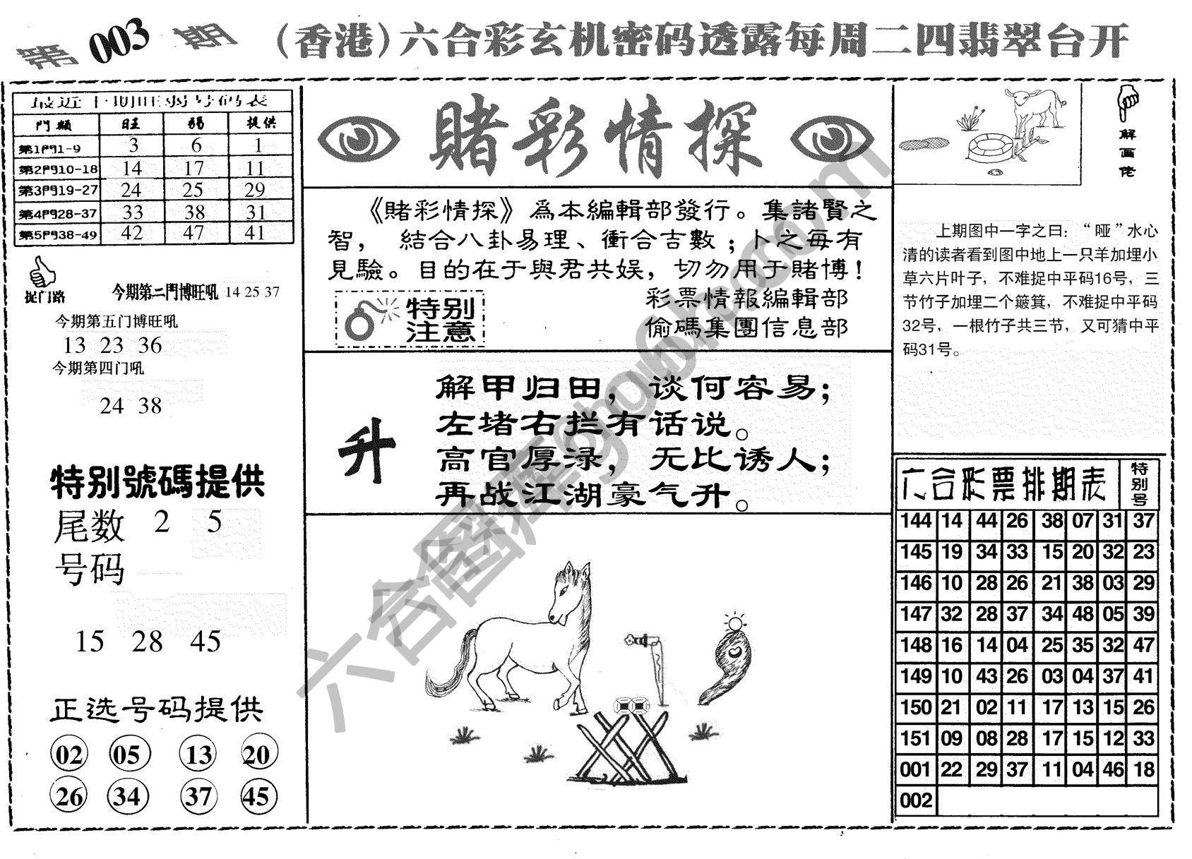 赌彩情探