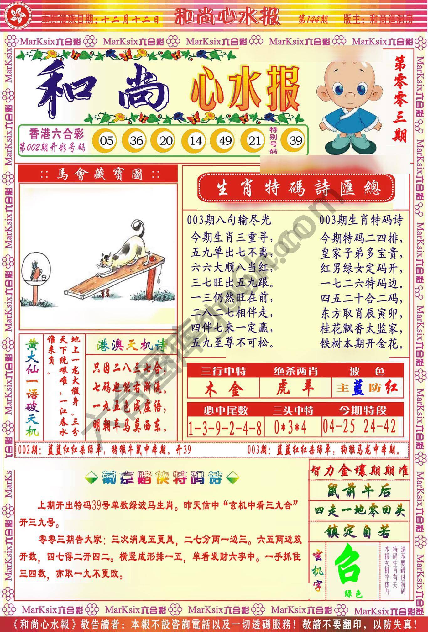 和尚心水报