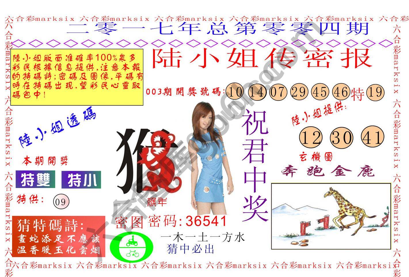 陆小姐传密