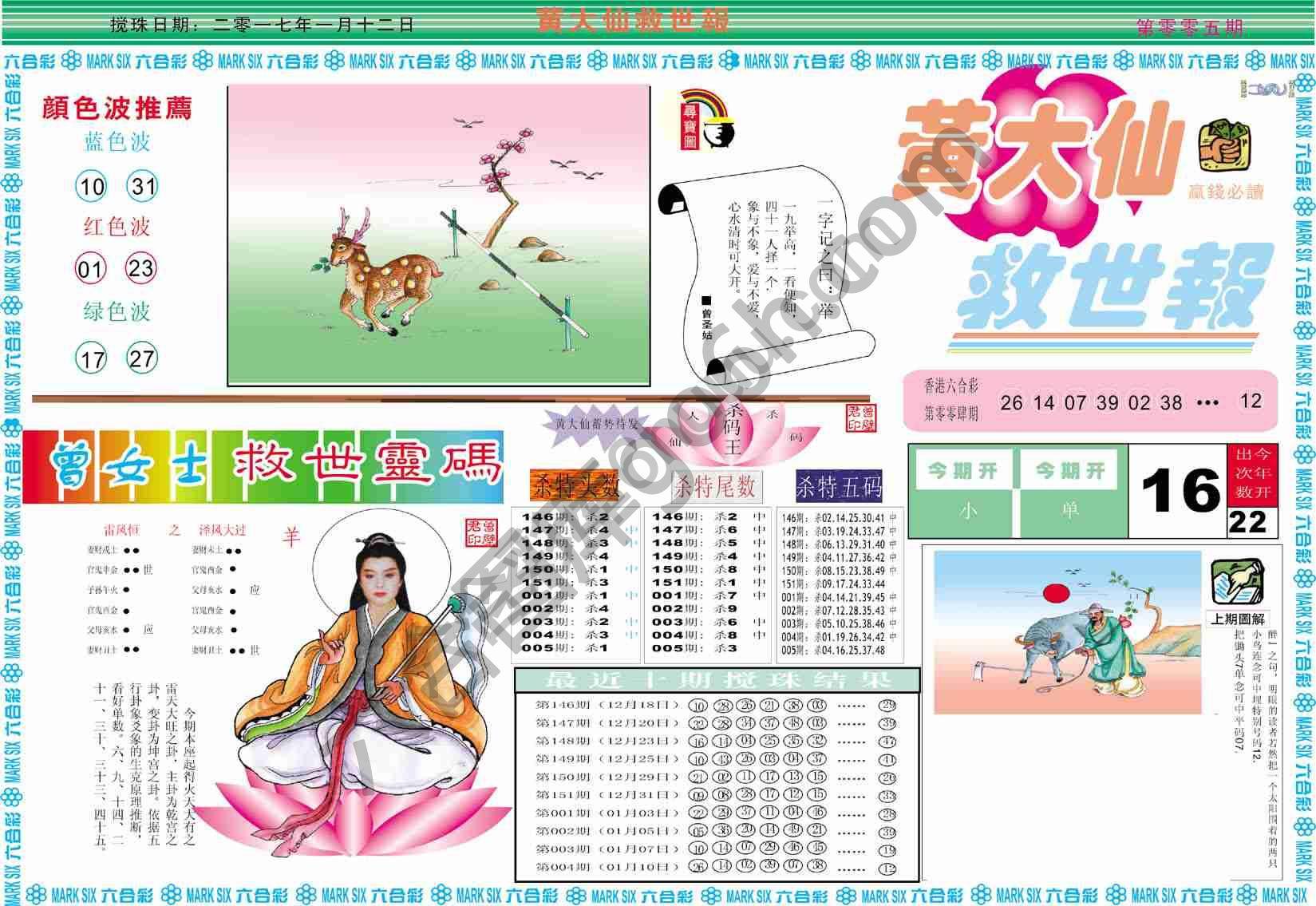 黄大仙救世报