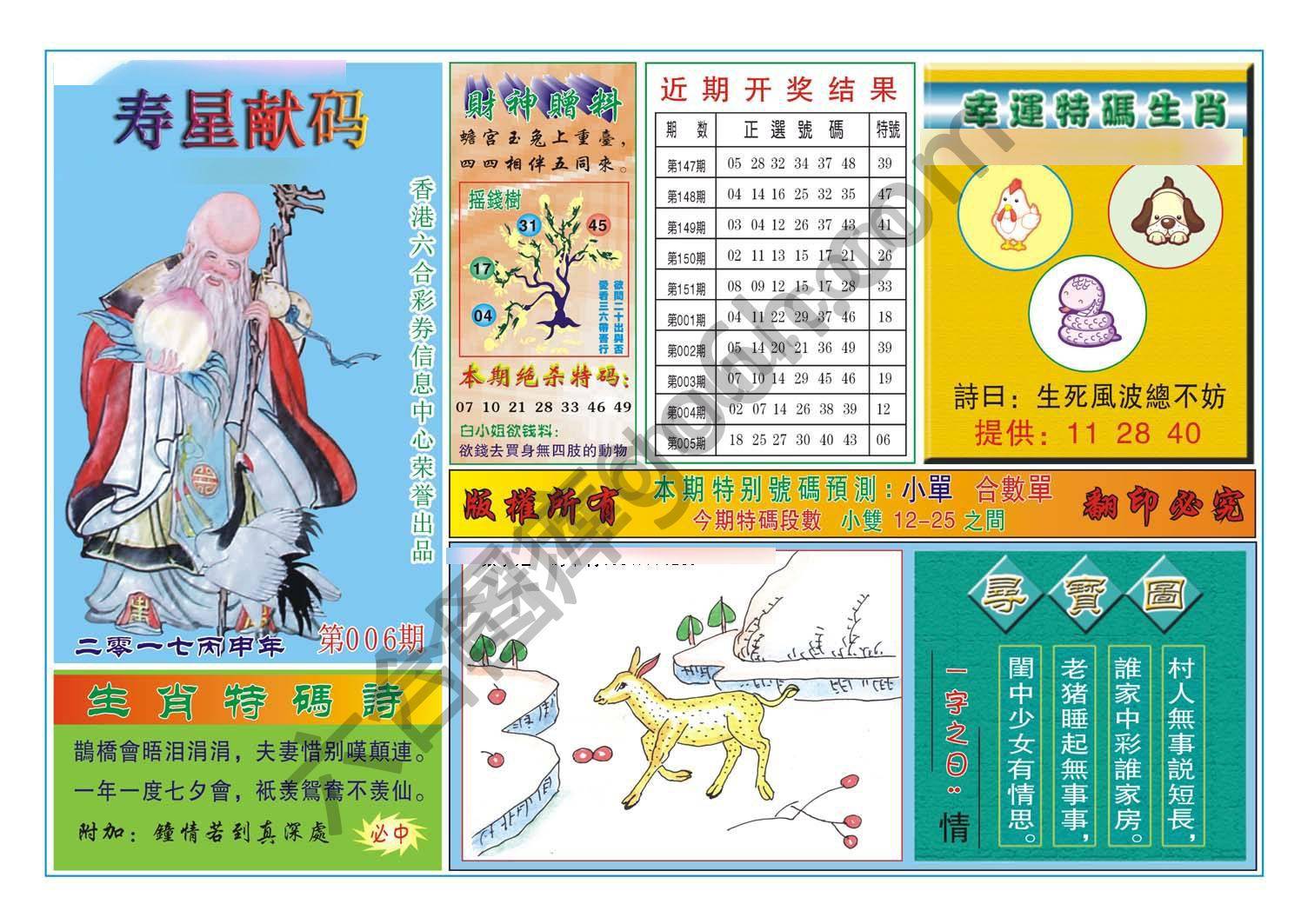 寿星献码