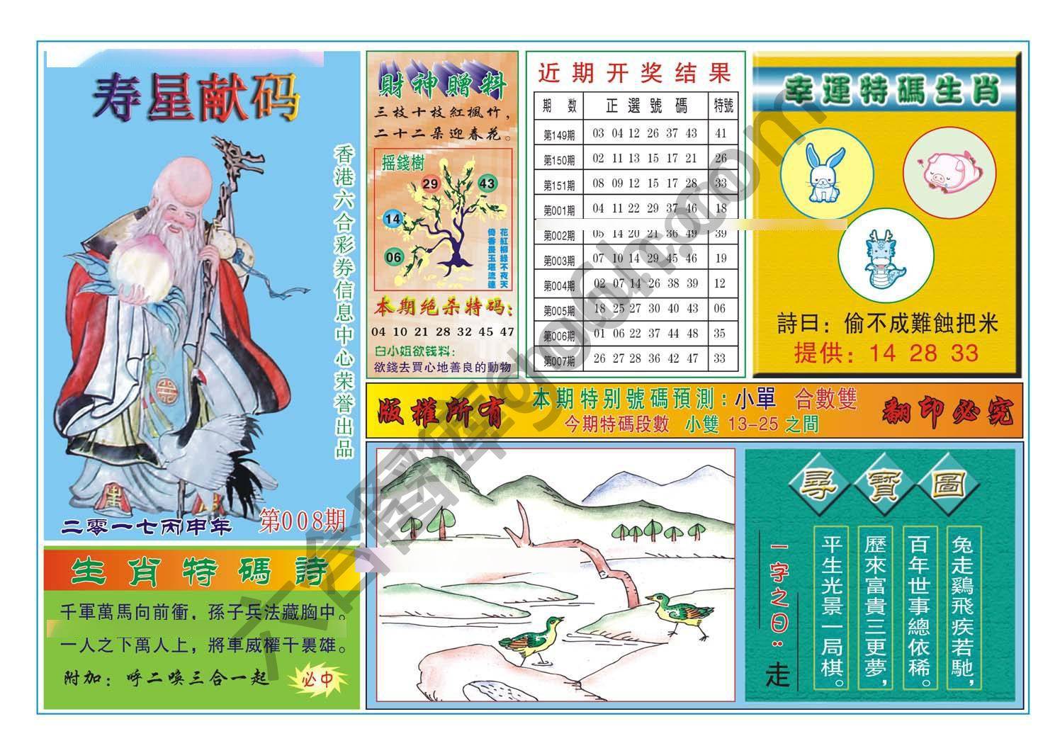 寿星献码