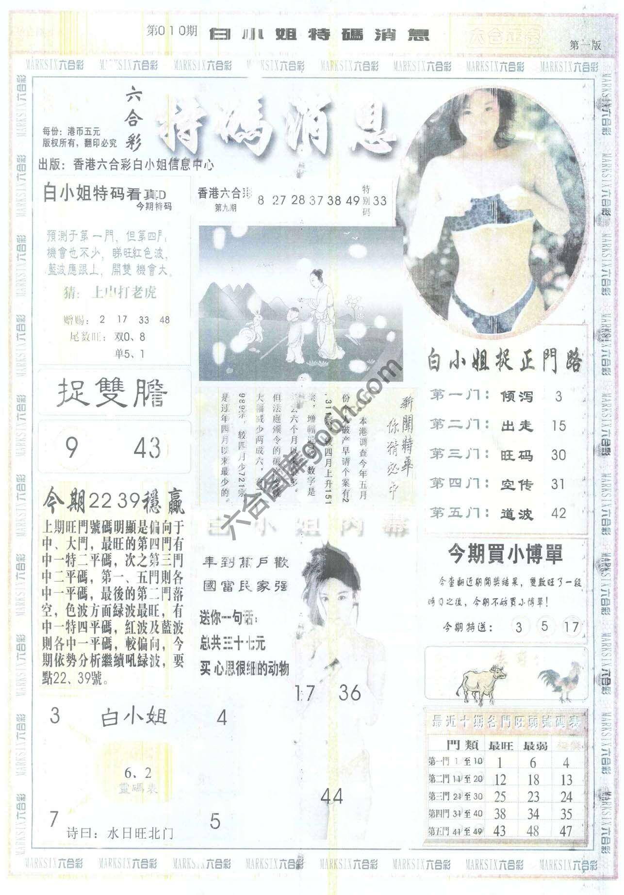 白小姐特码消息
