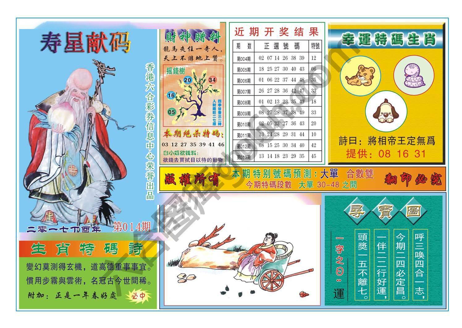 寿星献码