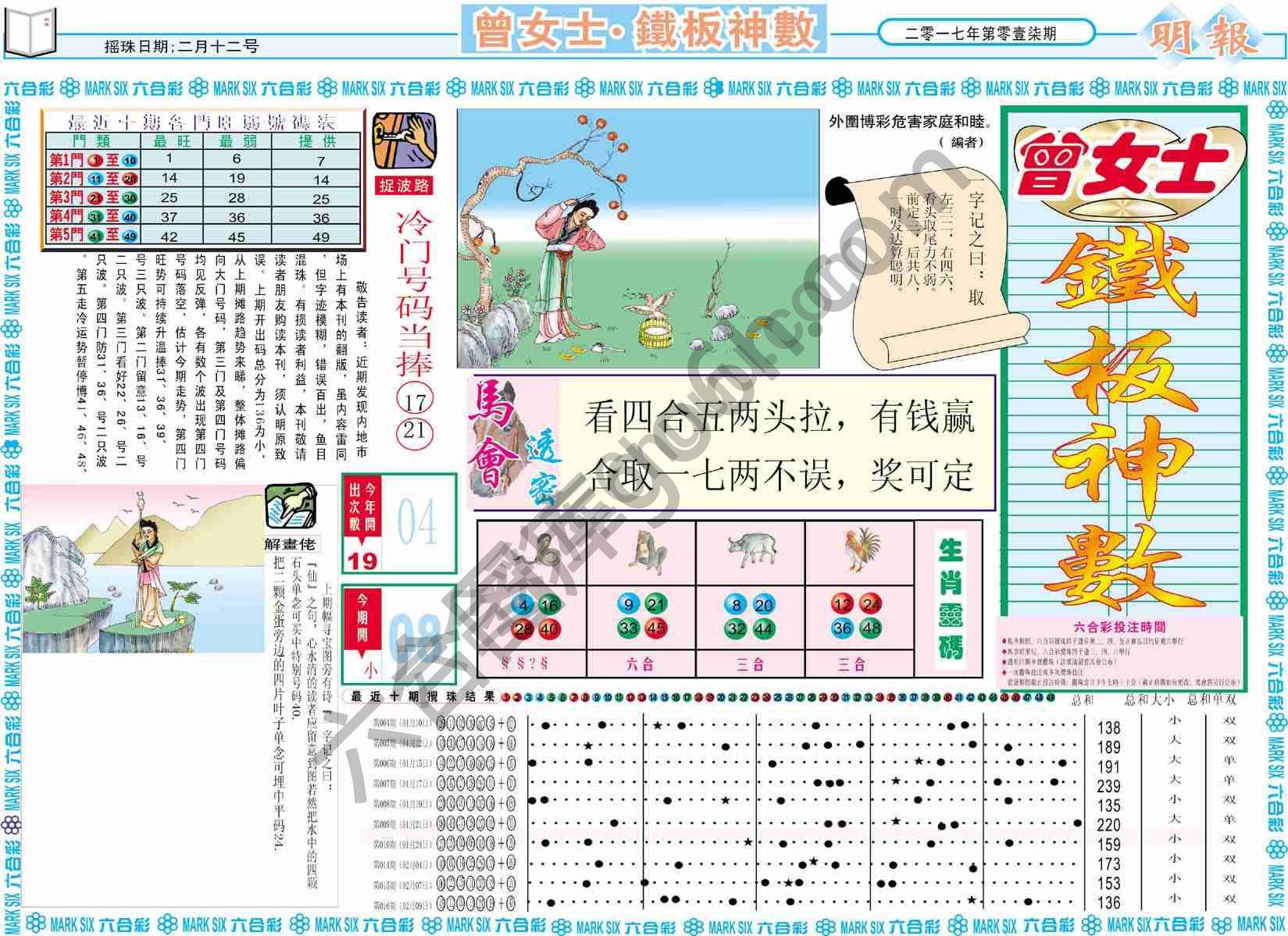曾女士铁板神数
