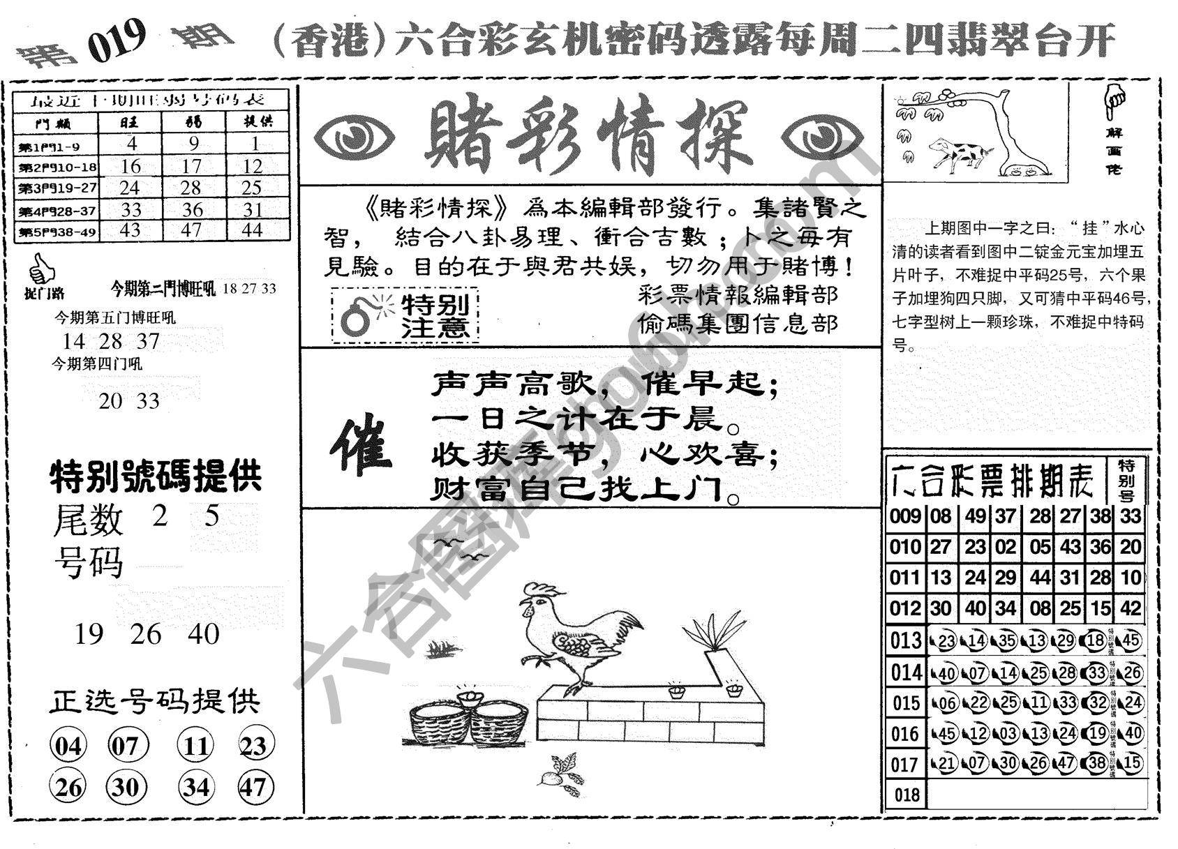 赌彩情探