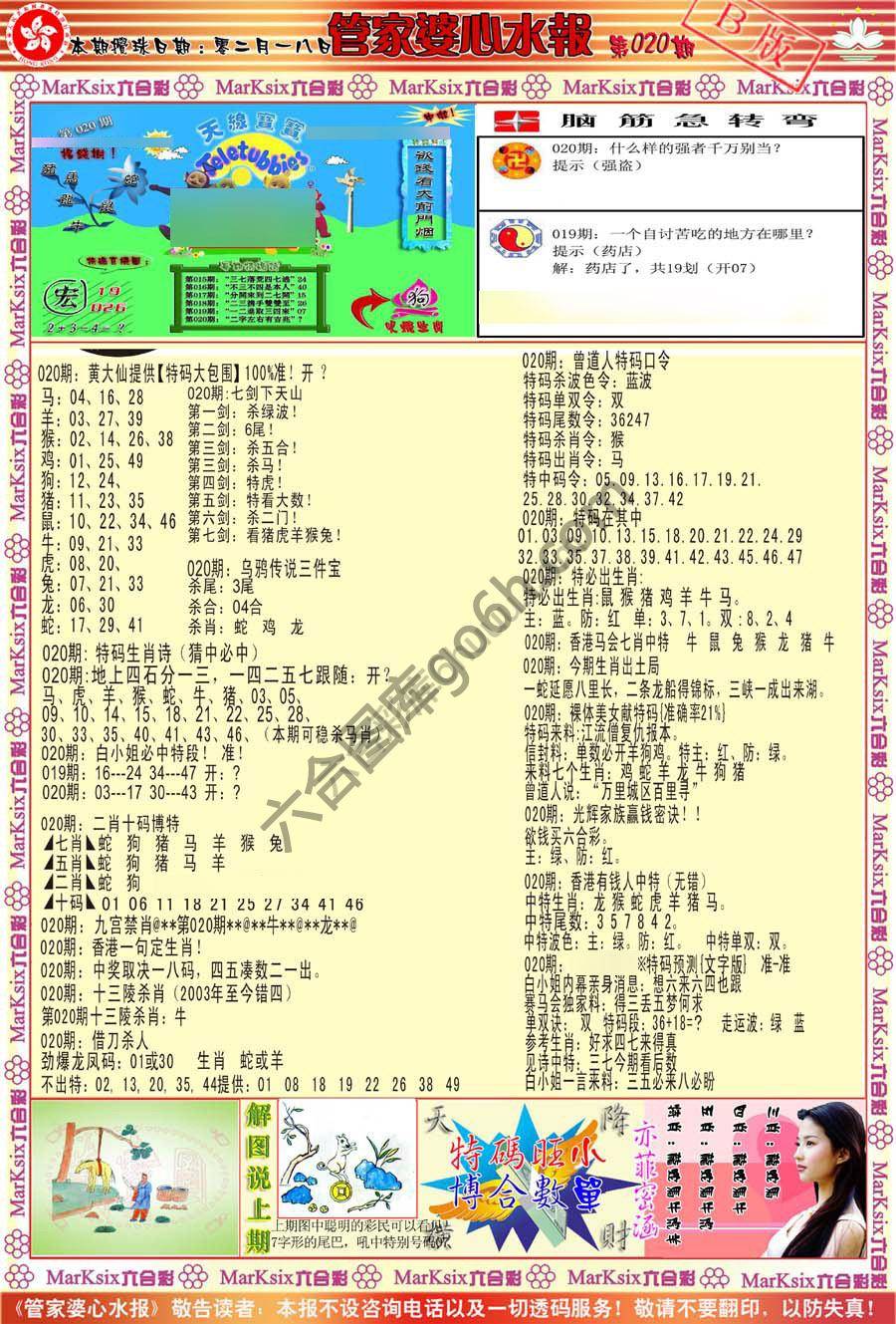 管家婆心水报
