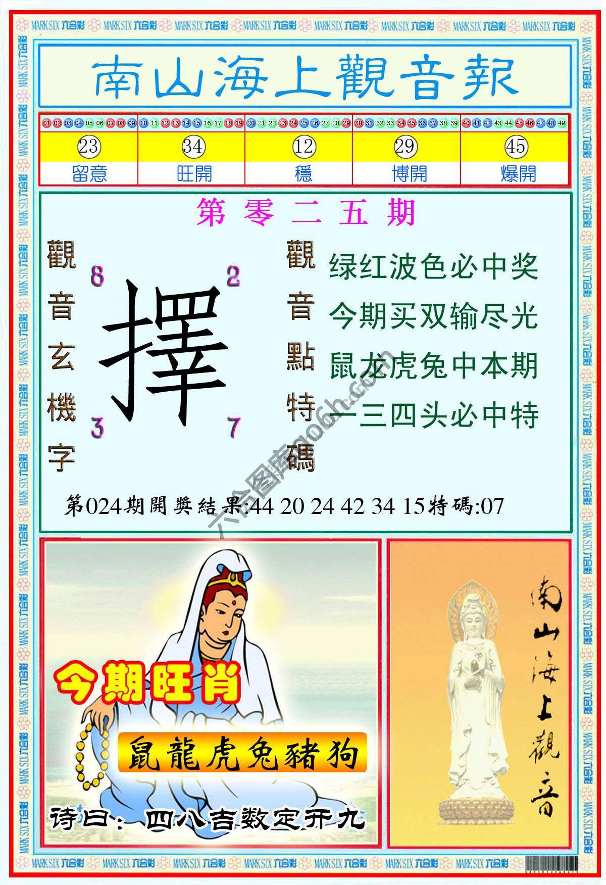 南山海上观音报