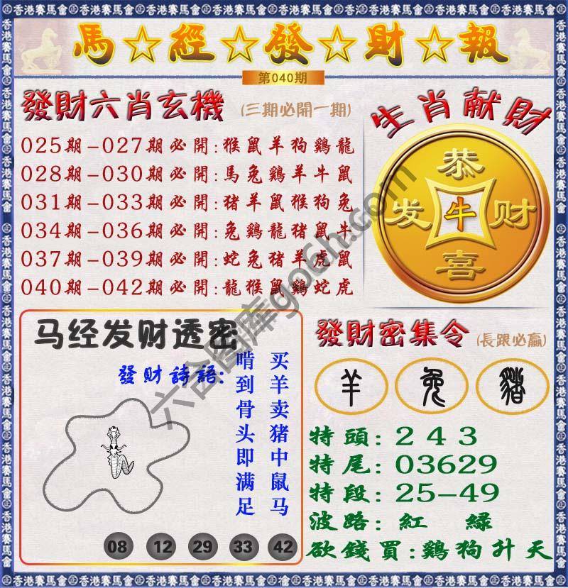 马经发财报