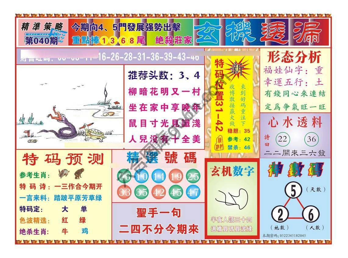 玄机透漏