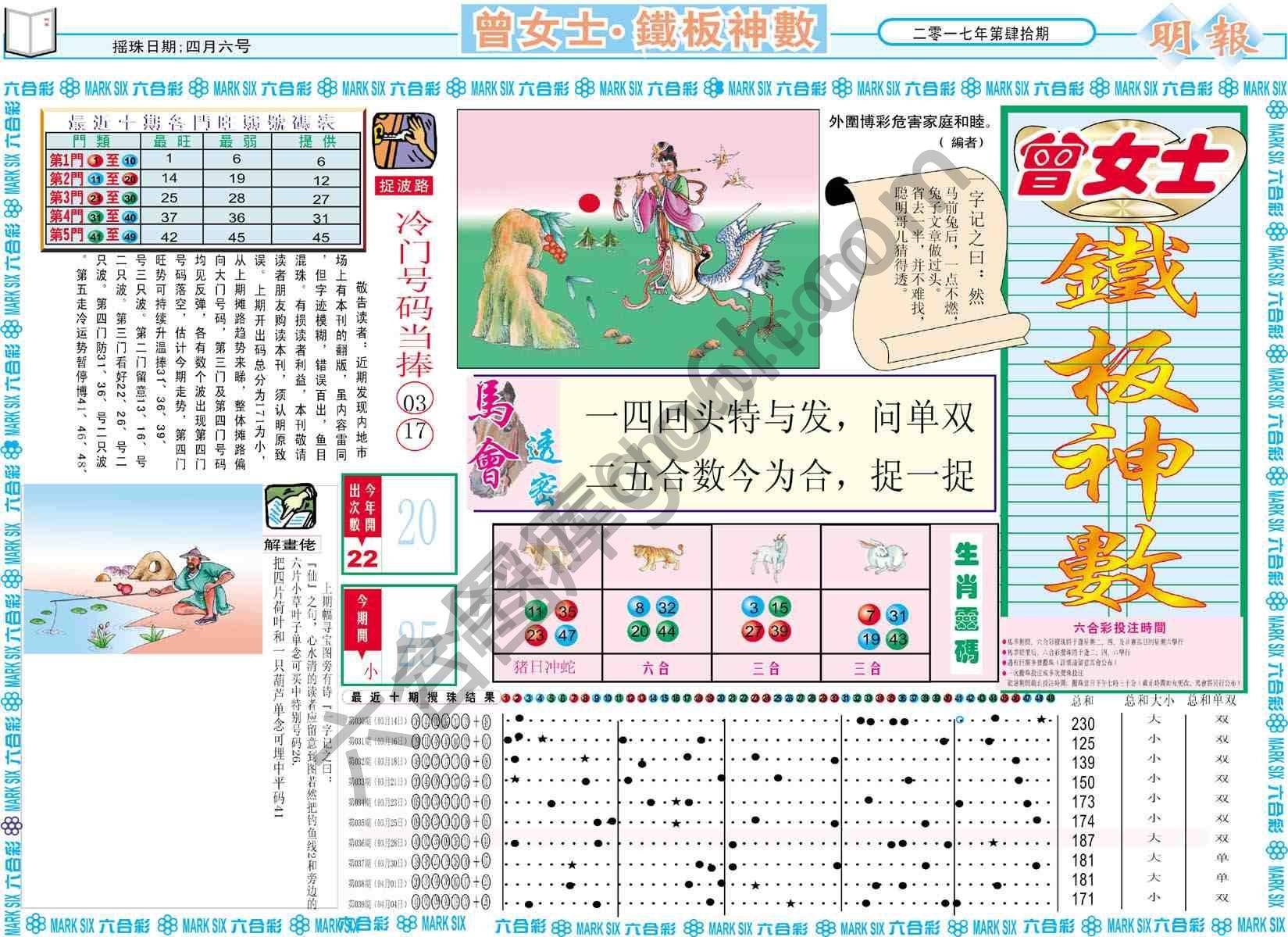 曾女士铁板神数