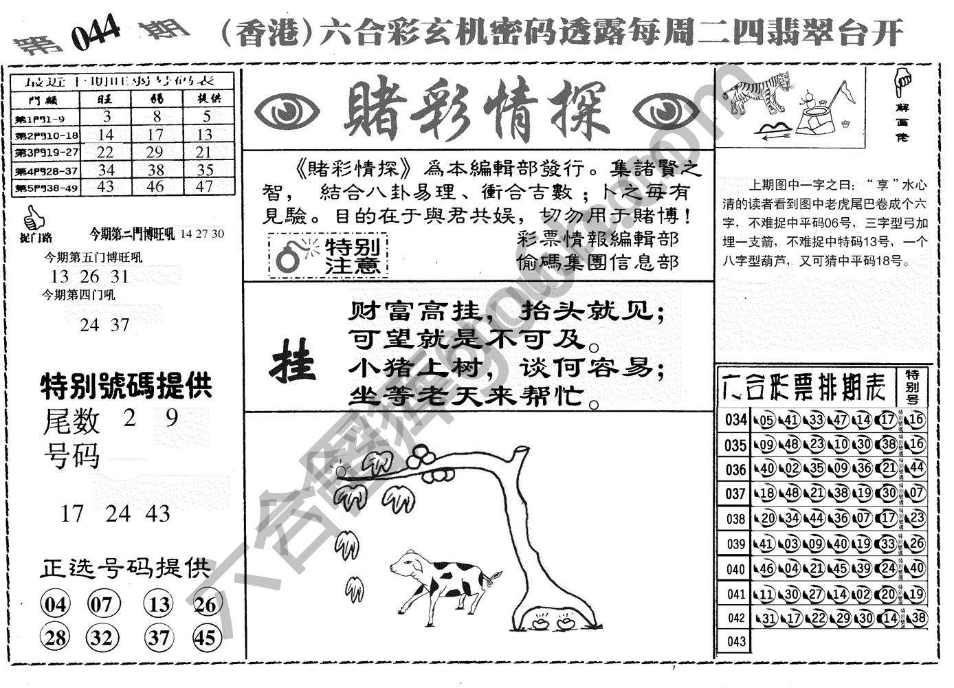 赌彩情探