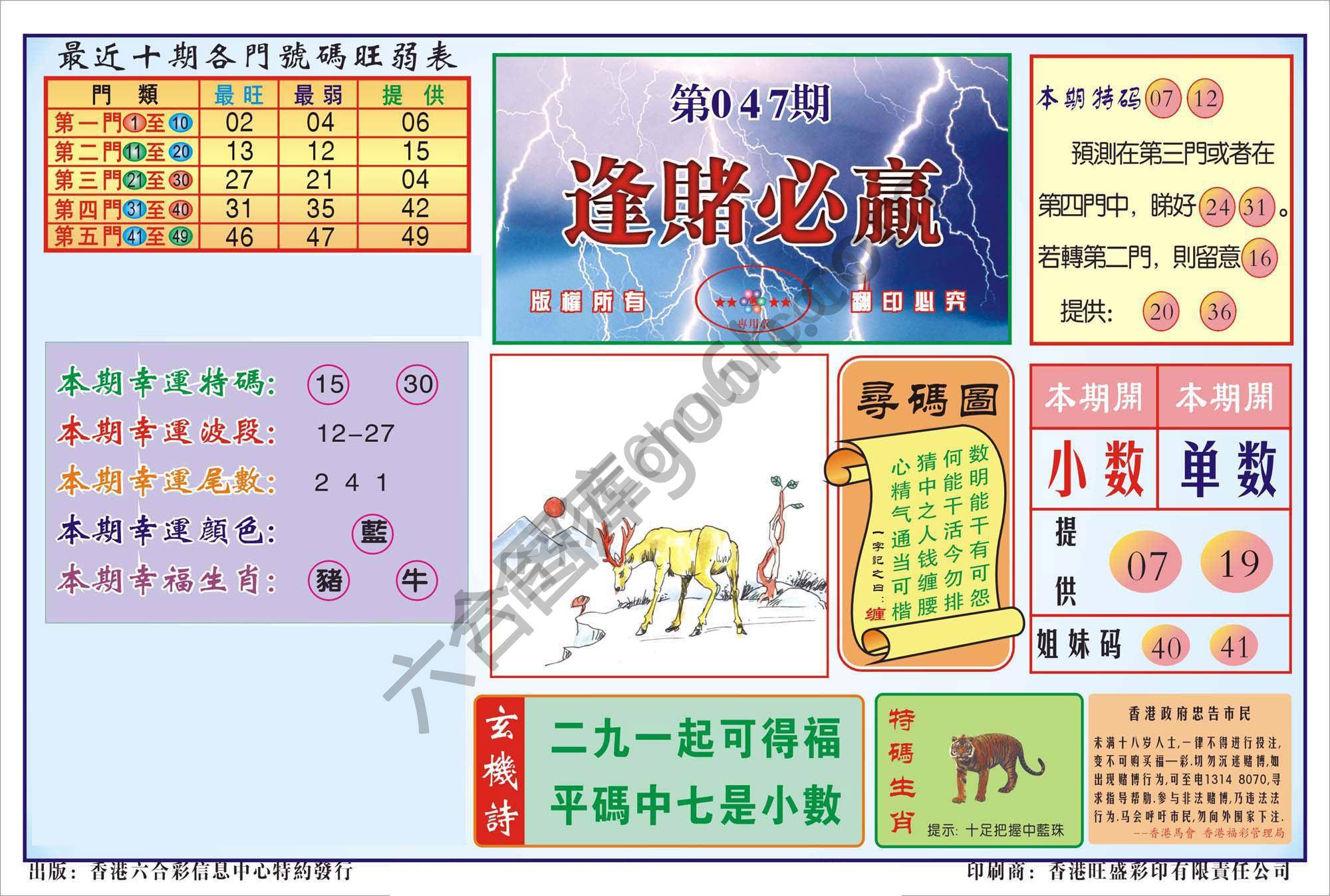 香港逢赌必羸