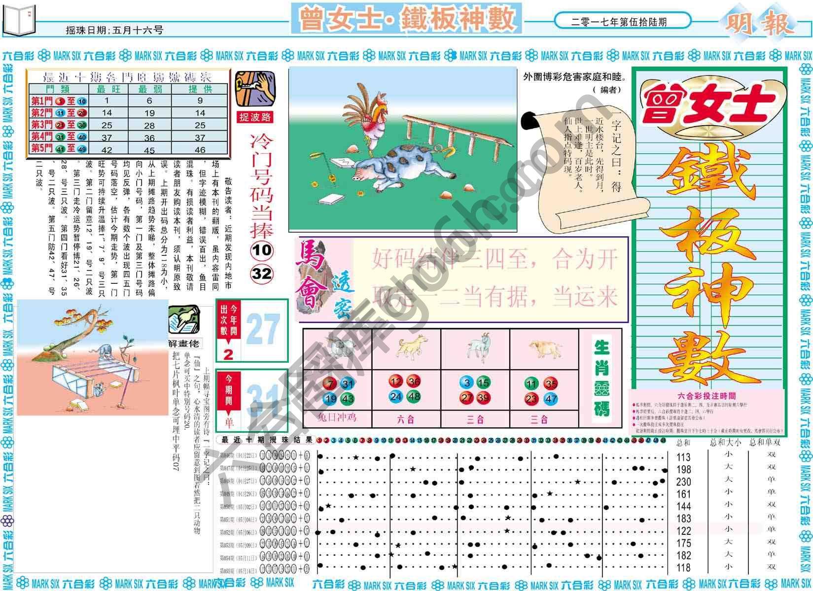 曾女士铁板神数