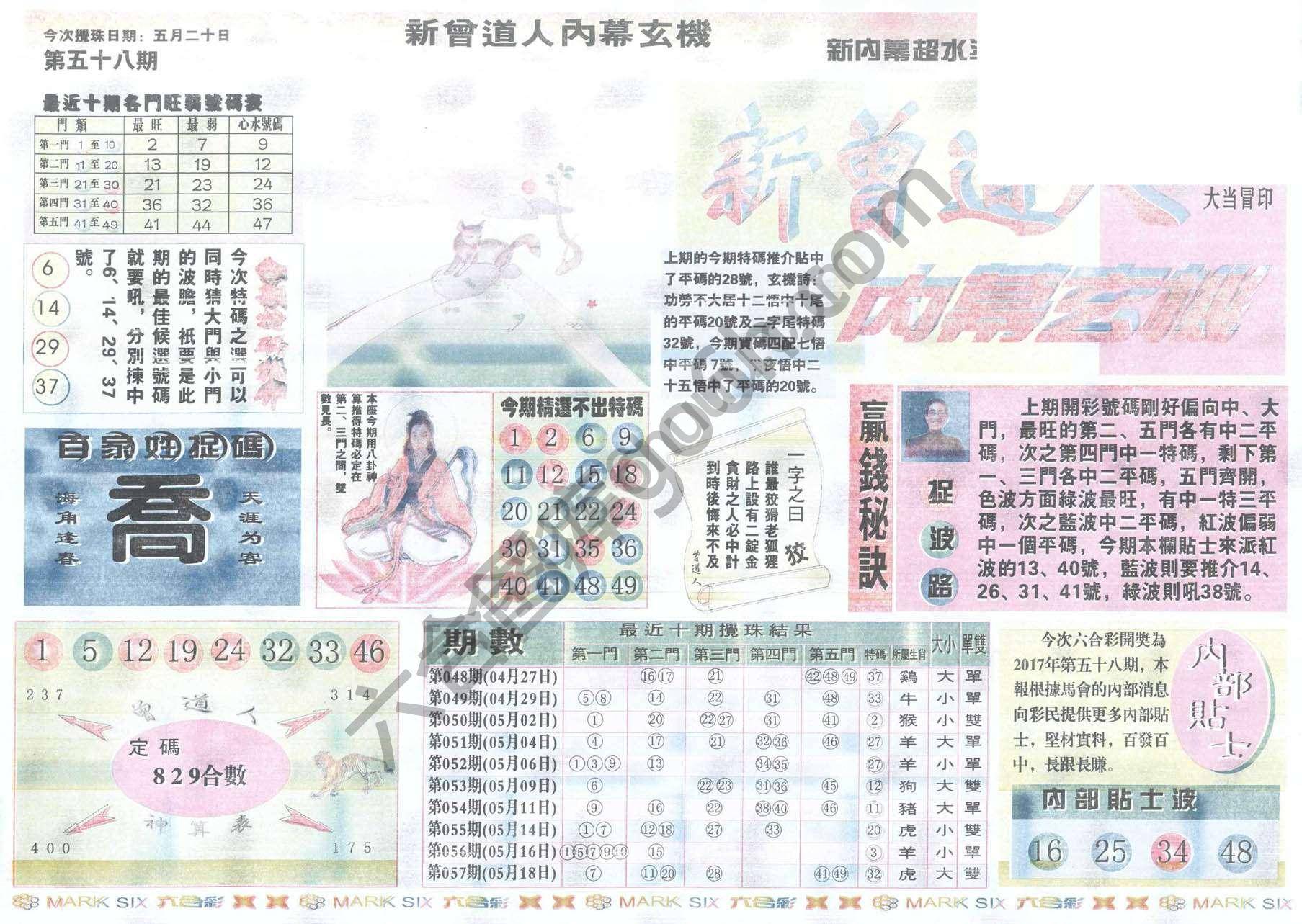 新曾道人内幕玄机