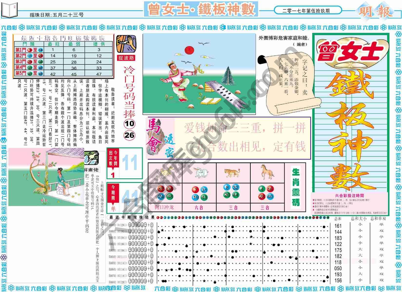 曾女士铁板神数