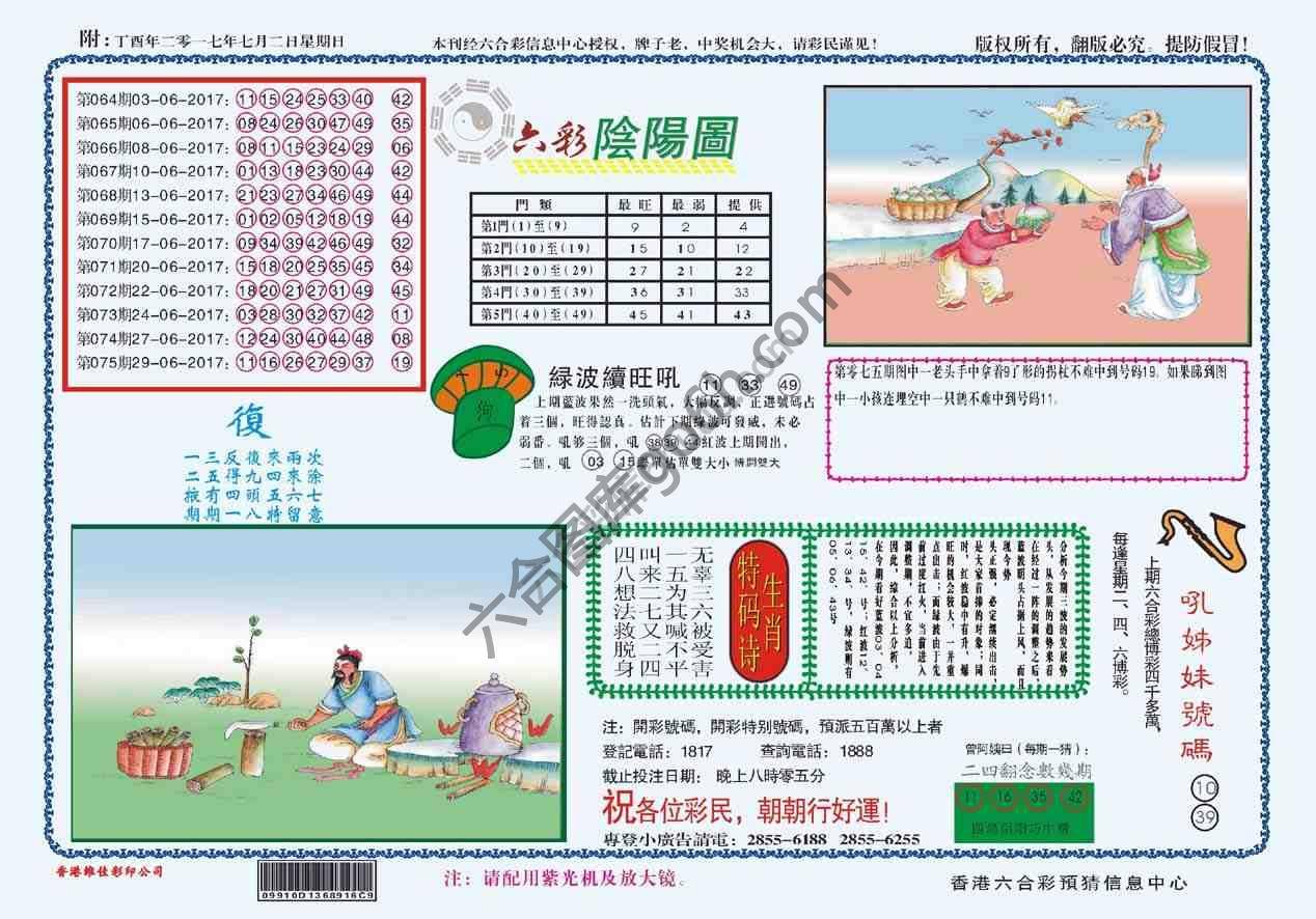 六彩阴阳图