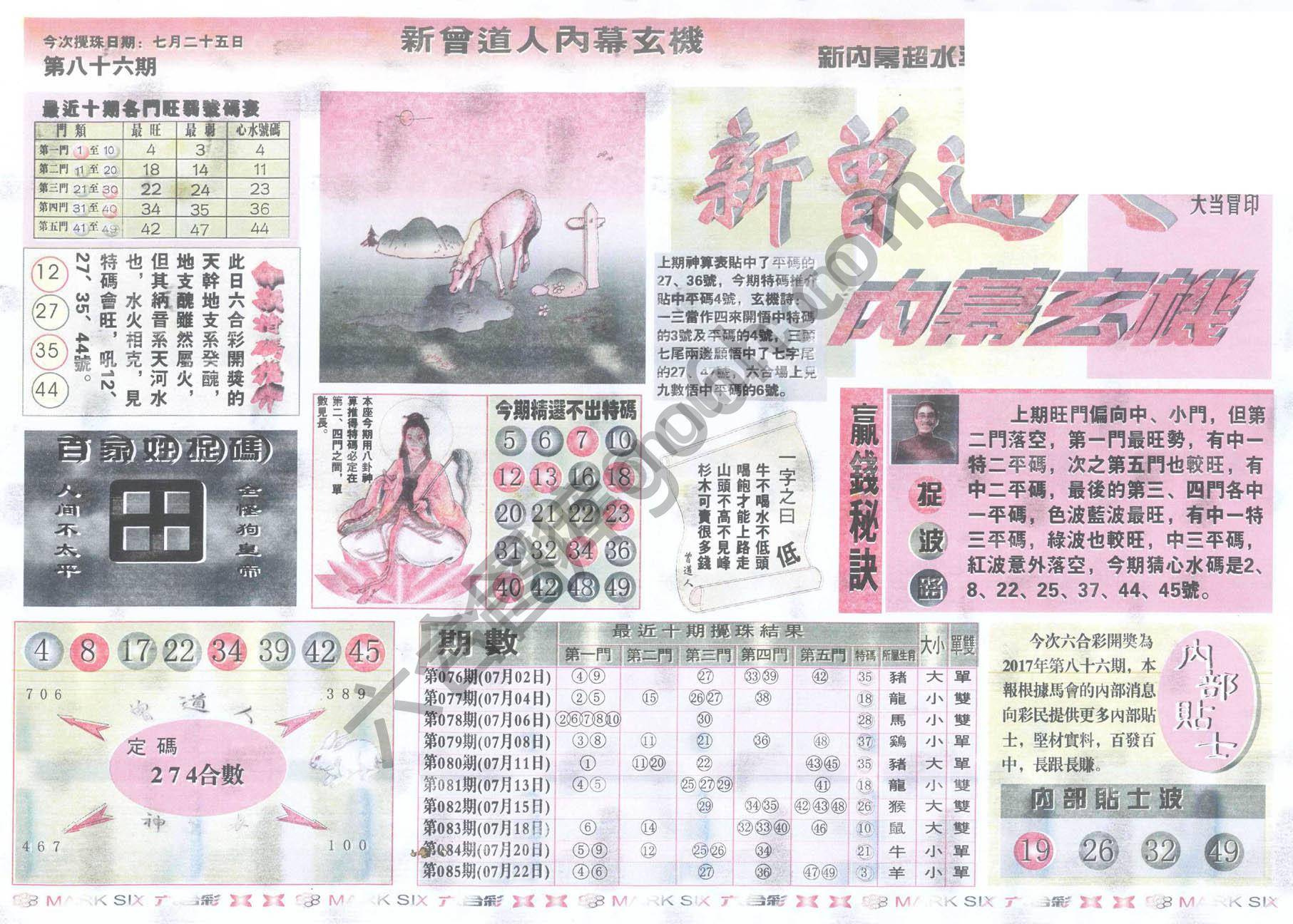 新曾道人内幕玄机