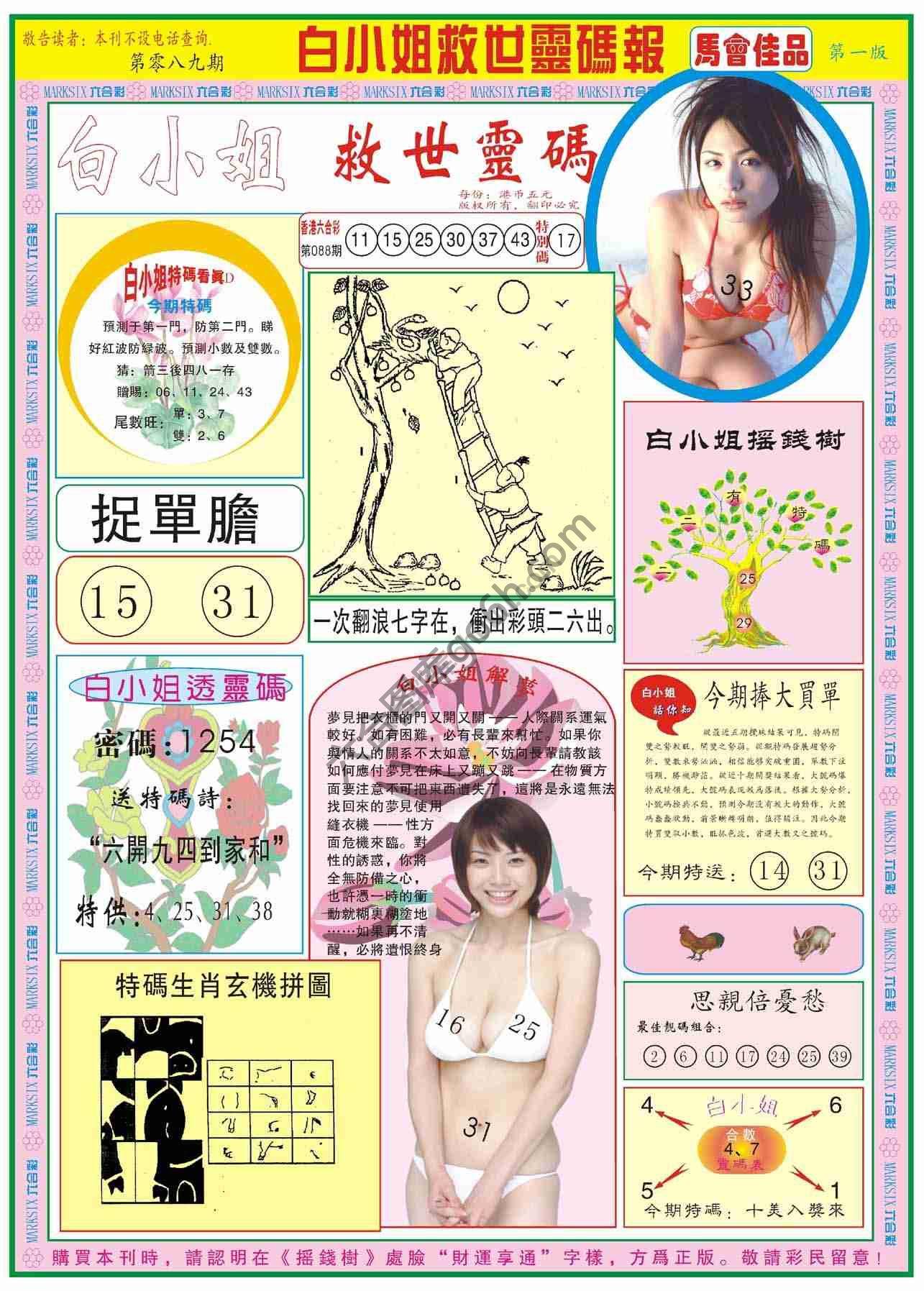 白小姐救世灵码报