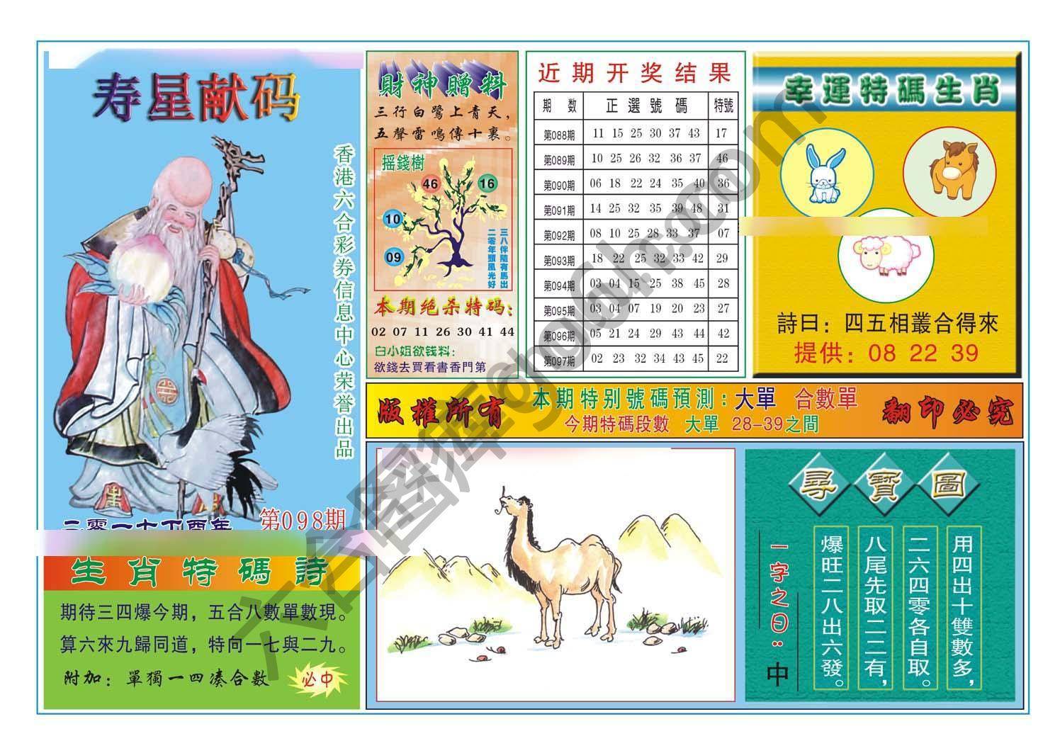 寿星献码