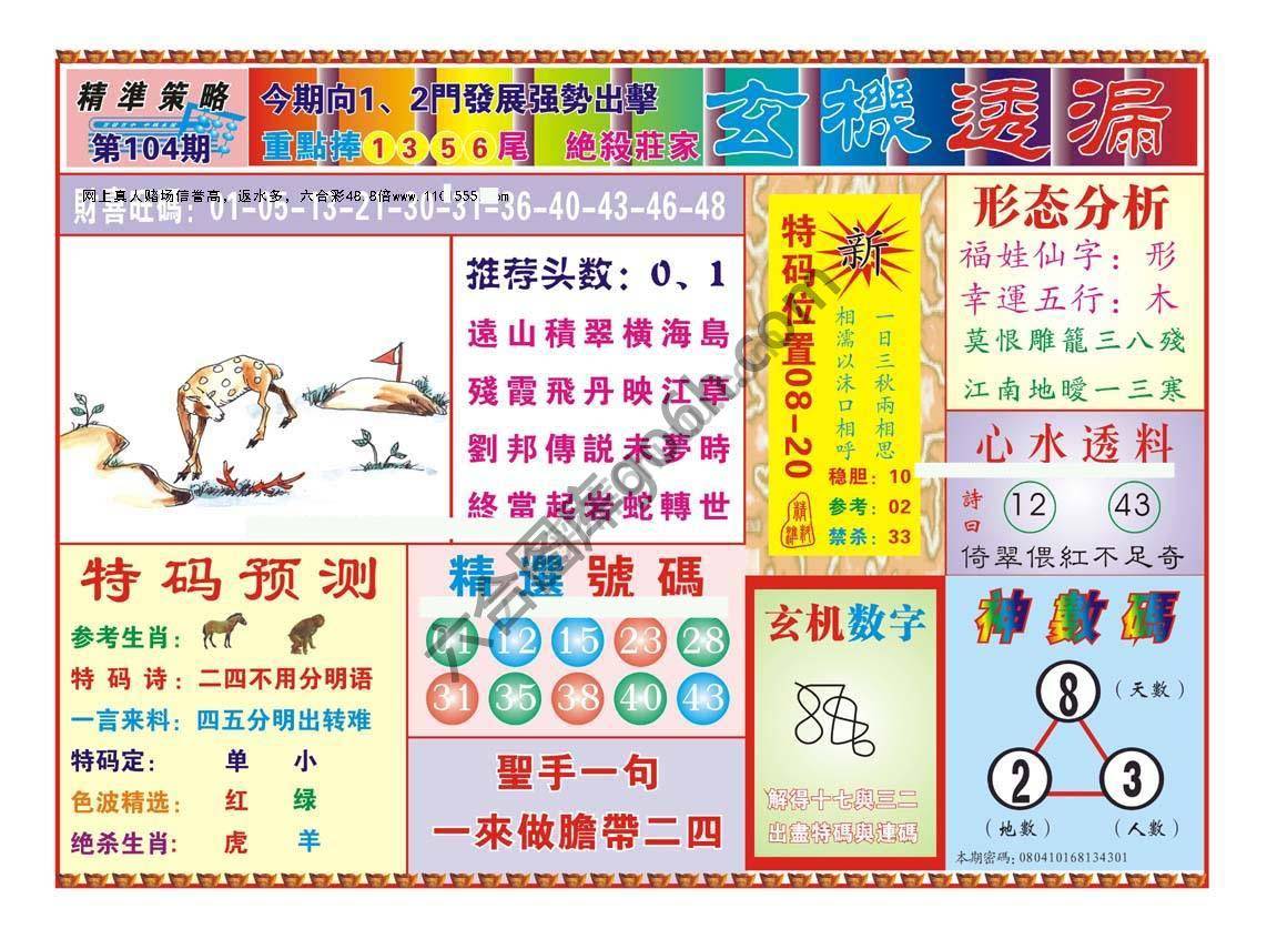 玄机透漏