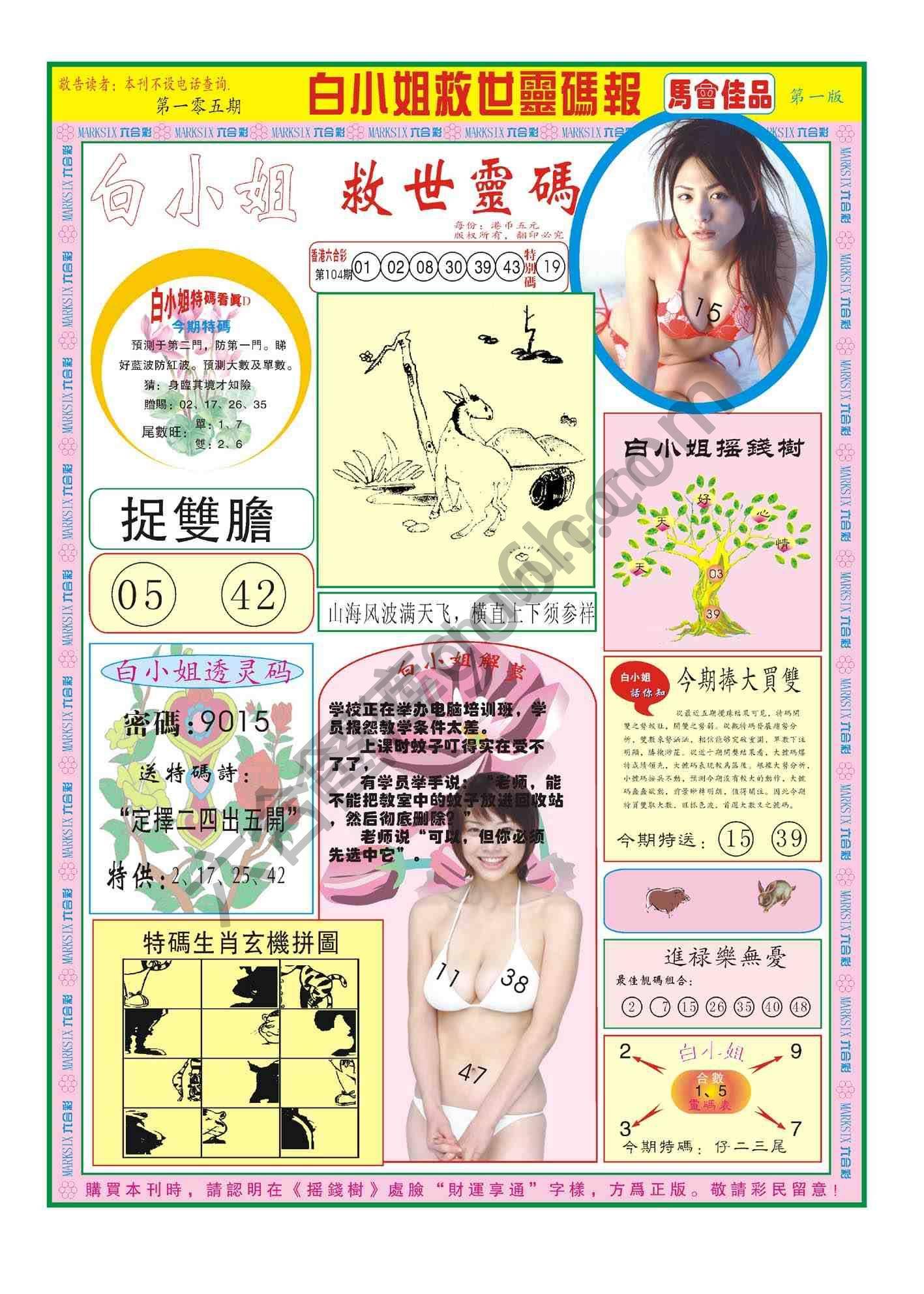 白小姐救世灵码报