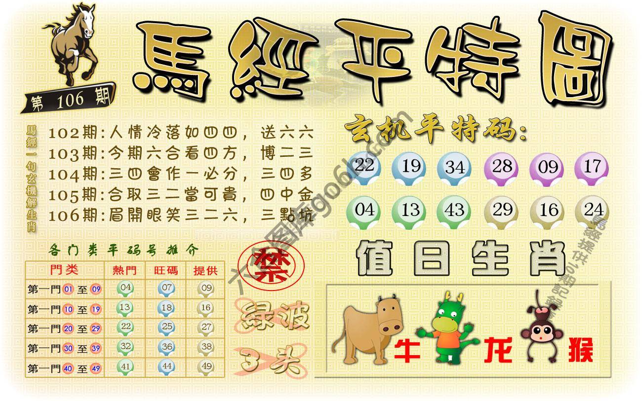 马经平特图