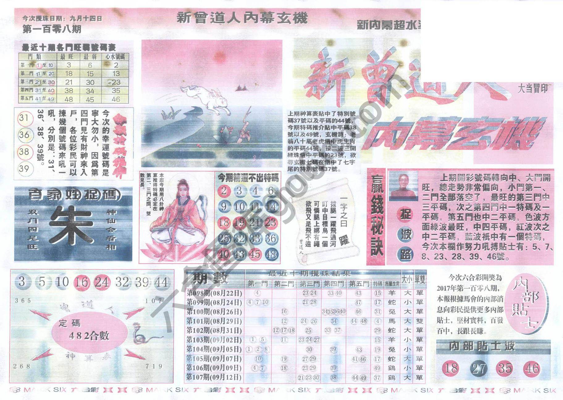 新曾道人内幕玄机