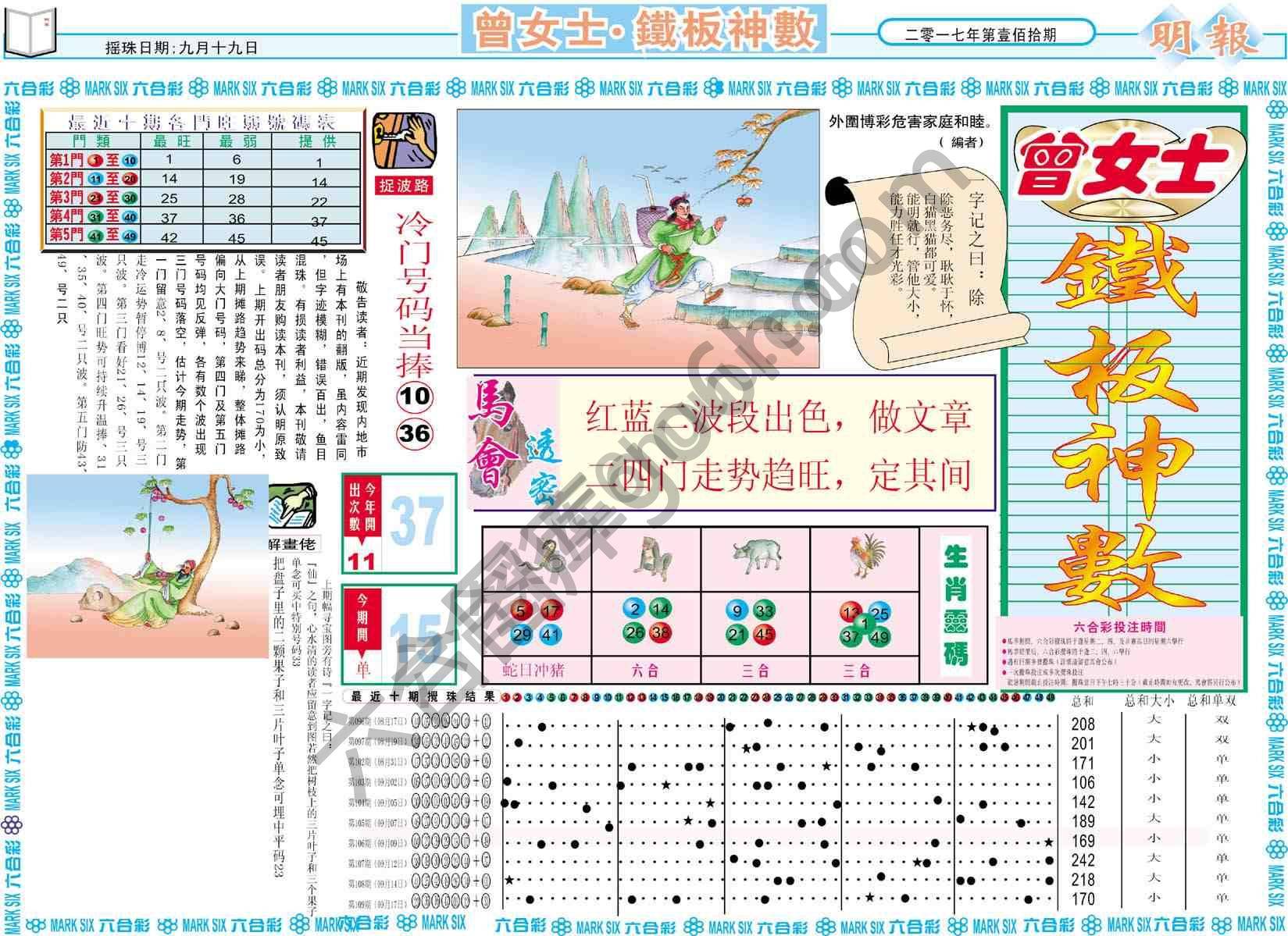 曾女士铁板神数