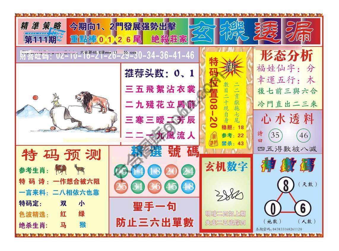 玄机透漏