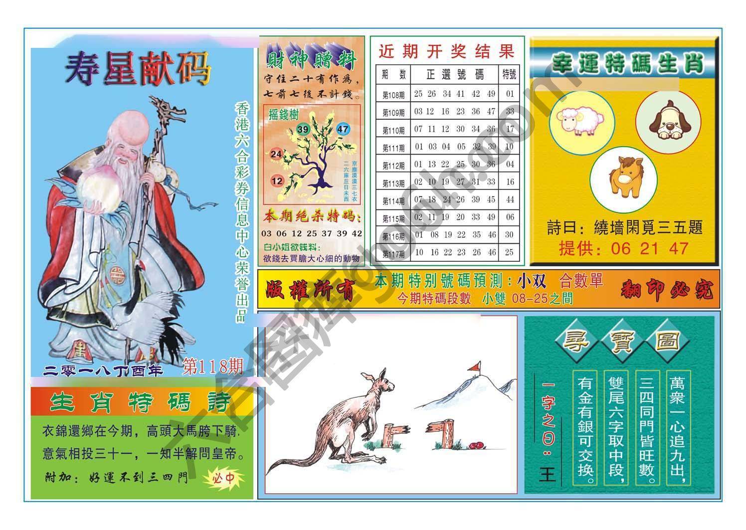 寿星献码