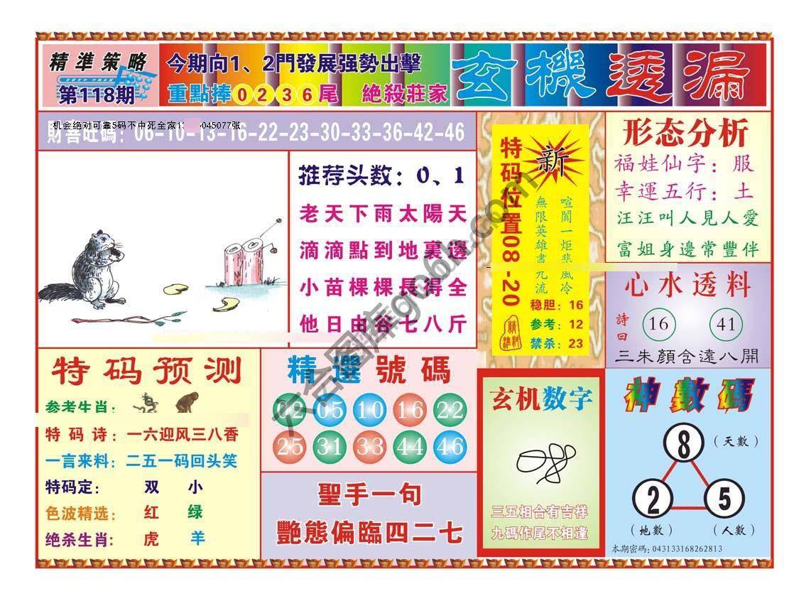 玄机透漏