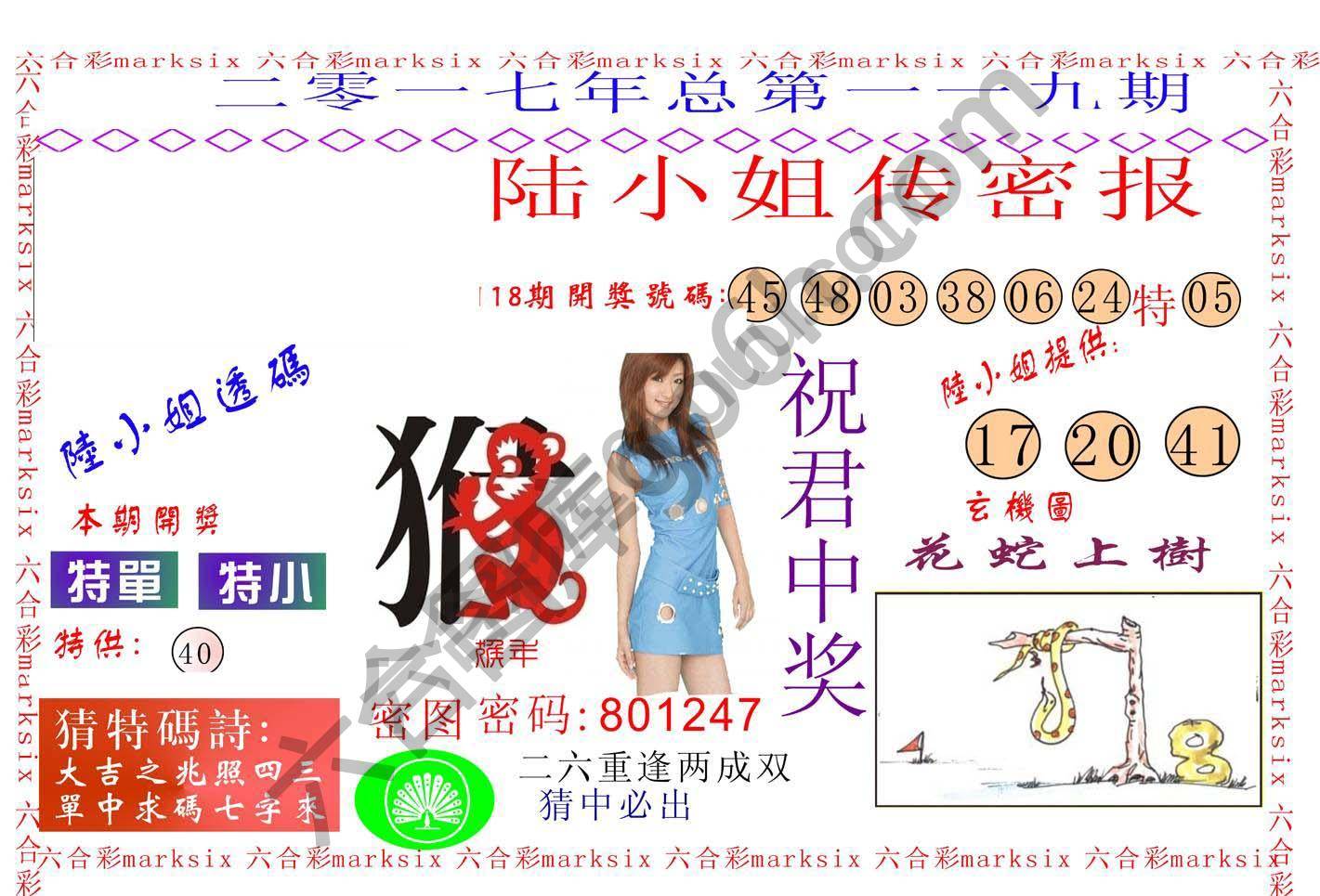 陆小姐传密