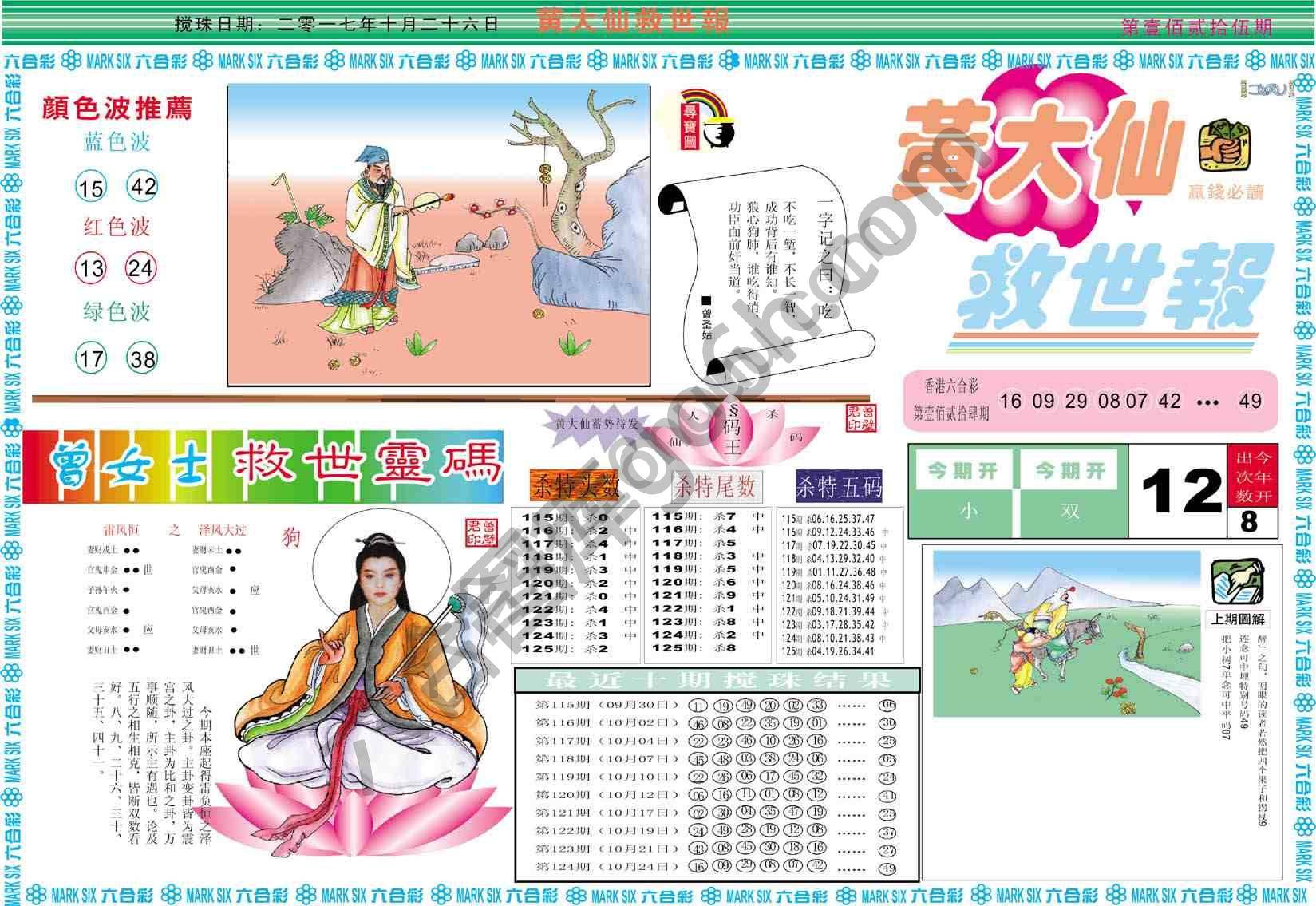 黄大仙救世报